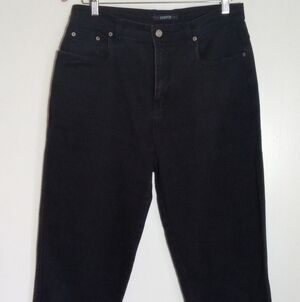 Bill Blass Jeans Vintage black straight leg stretch women's size 10 short